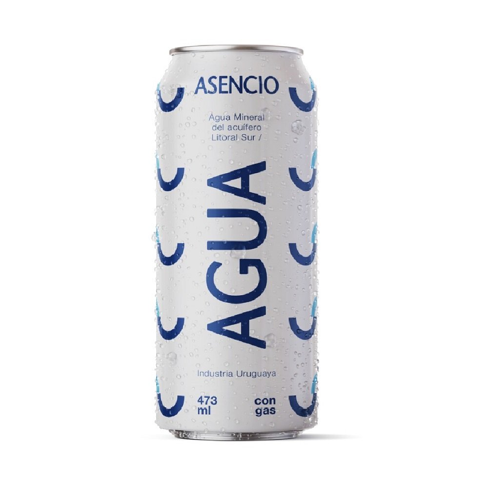 AGUA con gas ASENCIO  LATA 473 CC