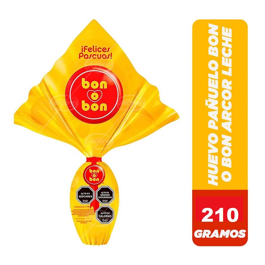 Huevo de Pascua de Chocolate Relleno BON O BON 210 gr
