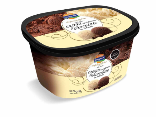 Helado de Crema tipo Irlandesa y Chocolate tipo Holandés CONAPROLE Pote 2 L