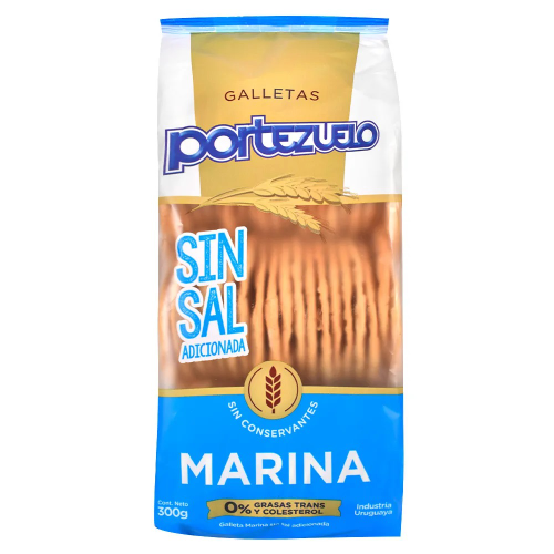 Galleta Marina Portezuelo sin Sal 300 Grs