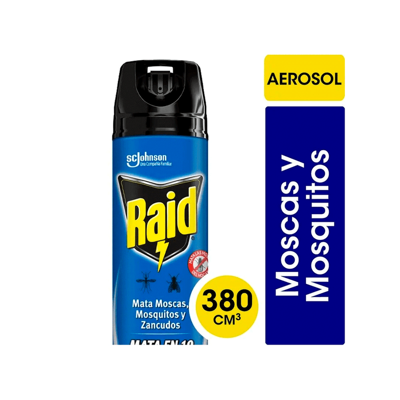 Raid Aerosol Azul Mosquitos Moscas