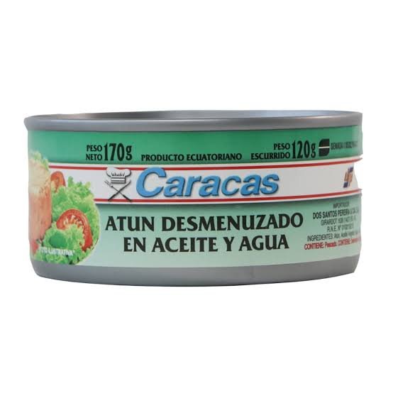 Atun Caracas Demenuzado Aceite Agua 170Gr
