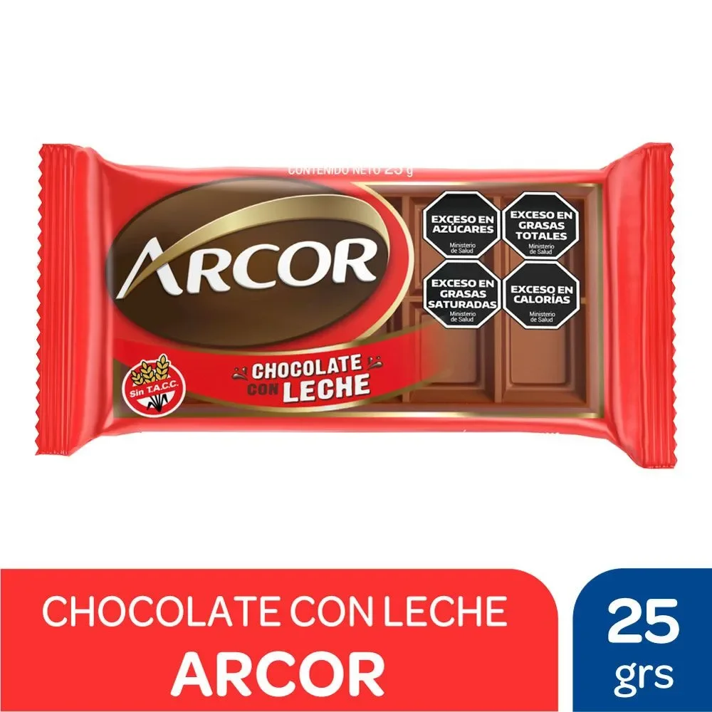 Chocolate Arcor Leche 25Gr