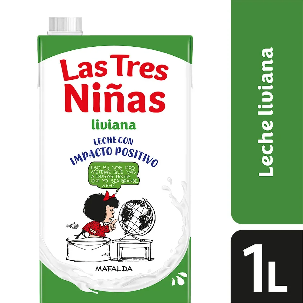 Leche Las 3 Niñas Descremada 1Lts