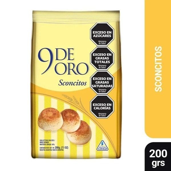 Galletita 9 De Oro Scons 200 Gr