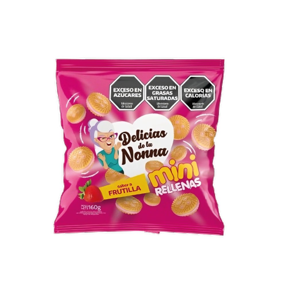 Galletitas Delicias De La Nonna Rellena Frutilla 160Gr