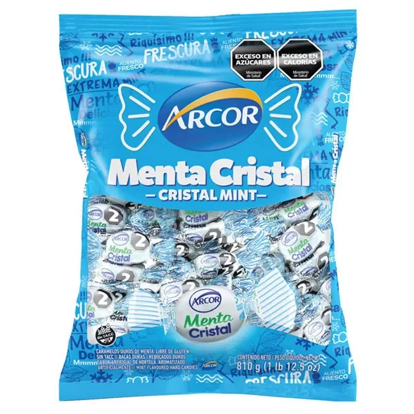 Caramelos Menta Cristal Arcor 810Gr.