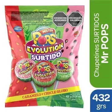 Chupetin Mister Pop Evolution Surtido Unidad