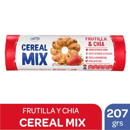 Galletita Cereal Mix Frutilla y Chia 200G
