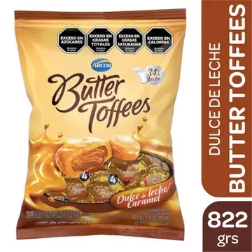 Caramelos Butter Toffees Dulce de Leche y Caramel x 822gr