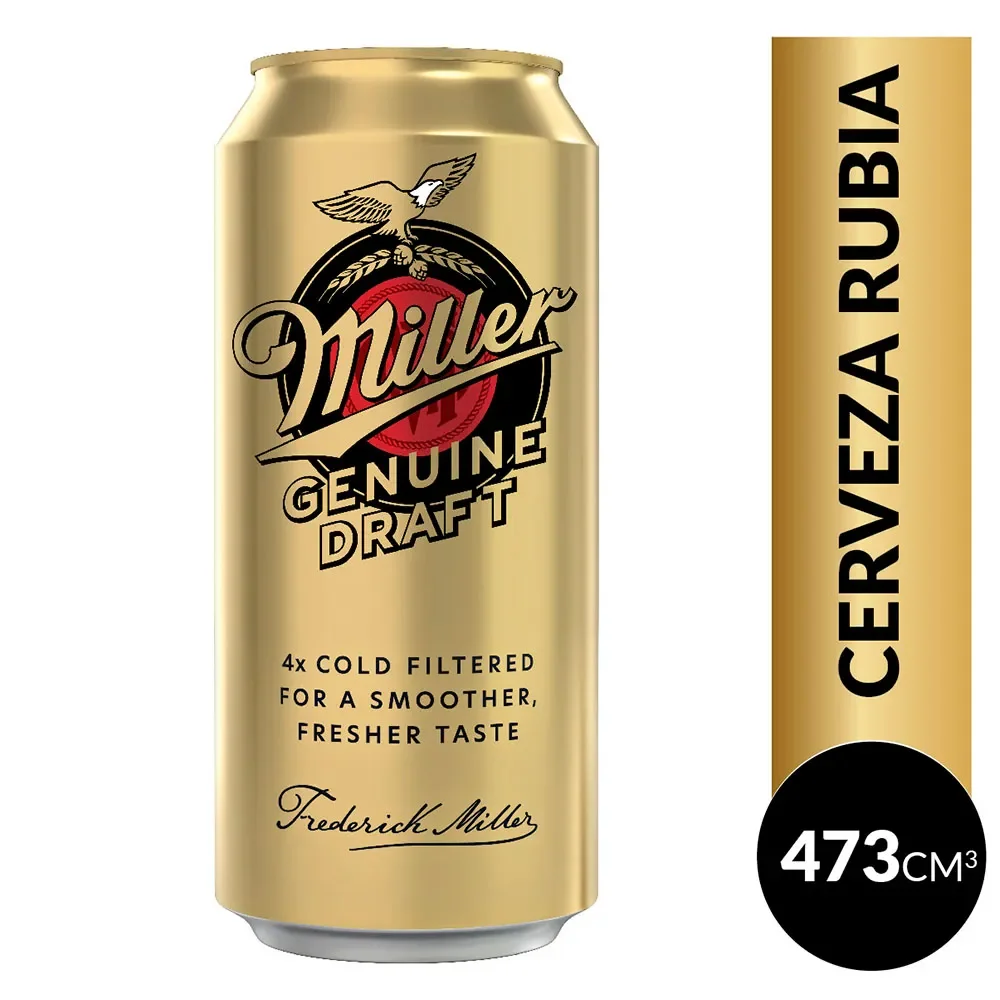 Cerveza Lata Miller 473 Ml