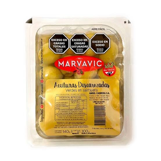 Aceituna Verde Marvic Bandeja 300Gr