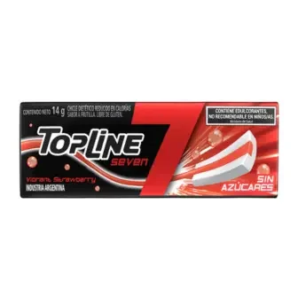 Chicles Topline Seven Sabor Frutilla x 14gr