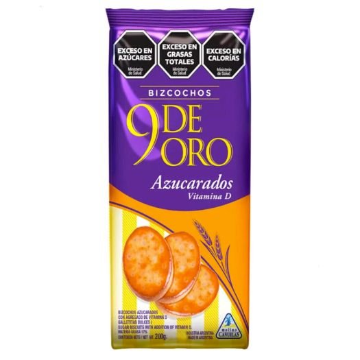 Galletita 9 De Oro Azucarada 200 Gr