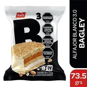 Alfajor ByN Blanco Triple x 73,5gr