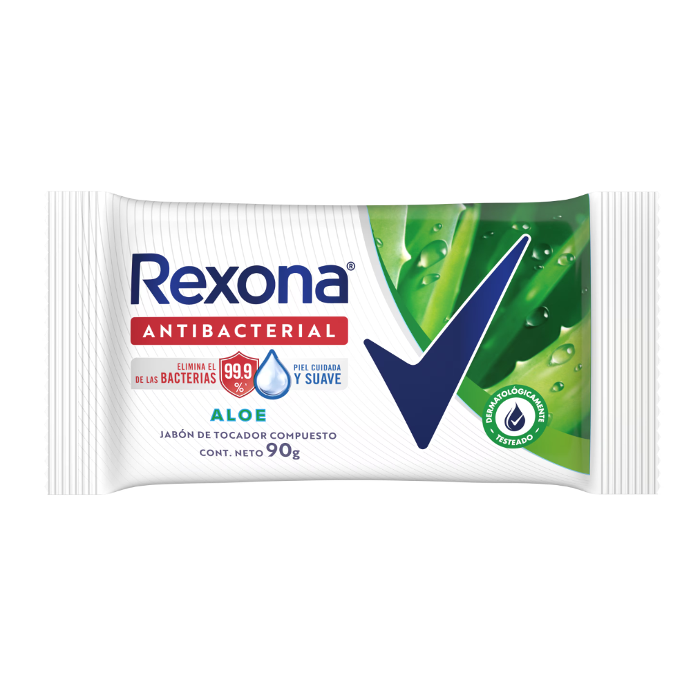 Jabon Rexona Antibacterial Aloe 90Gr