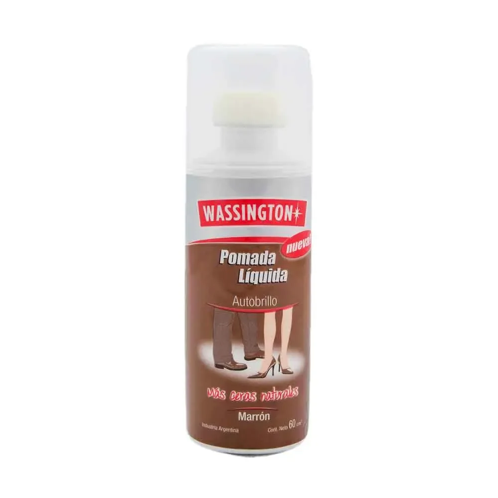 Pomada Para Calzado Liquido Washington Marron