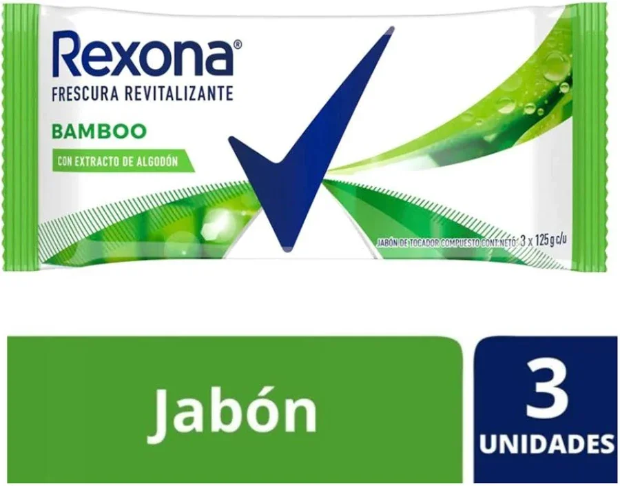 Jabon Rexona Bamboo 3X1