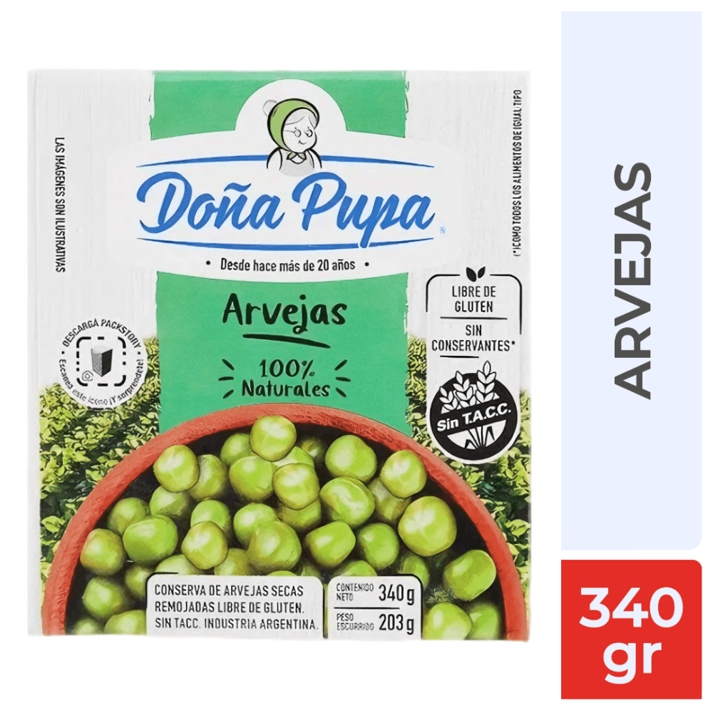 Arvejas Dona Pupa 340 Gr