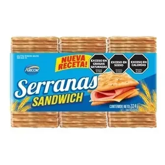 Pack Galletitas Serranas Sandwich Más Grandes x 324gr