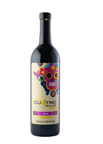 CUATRO SOLES VINO TINTO MERLOT 750 ml