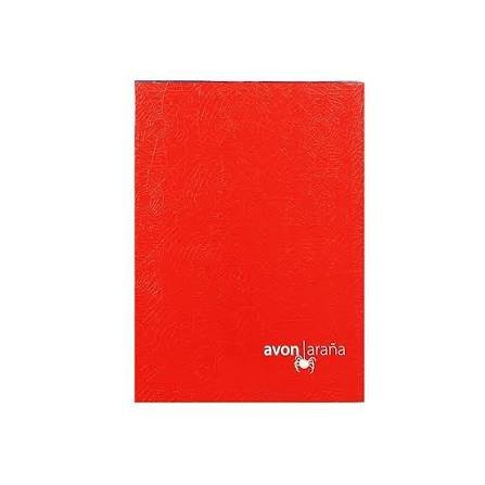 CUADERNO ROJO CUADRICULADO AVON ARAÑA - 96H
