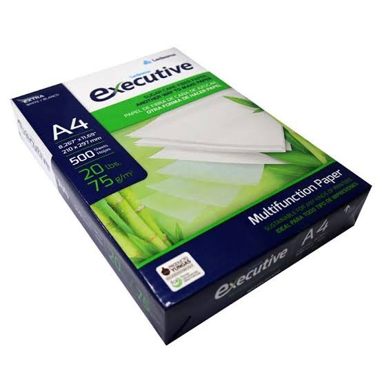 RESMA DE HOJAS BLANCAS EXECUTIVE TAM A4 - 500H