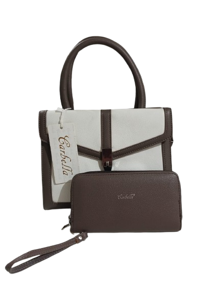 CARTERA BICOLOR + BILLETERA MARCA CARBELLA