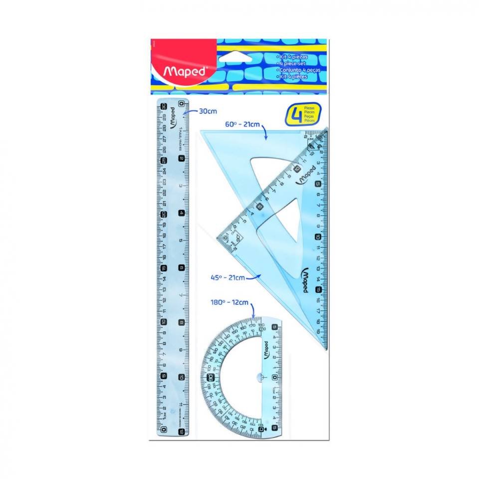 SET DE REGLAS MAPED - 4 PCS