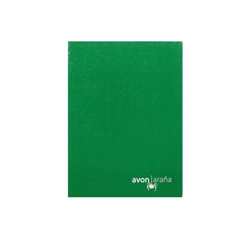 CUADERNO VERDE DOBLE RAYA AVON ARAÑA - 178H