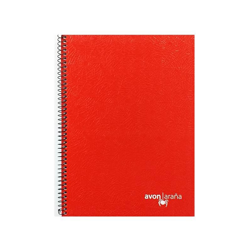 CUADERNO UNIVERSITARIO AVON ARAÑA ROJO 1RAYA - 96H
