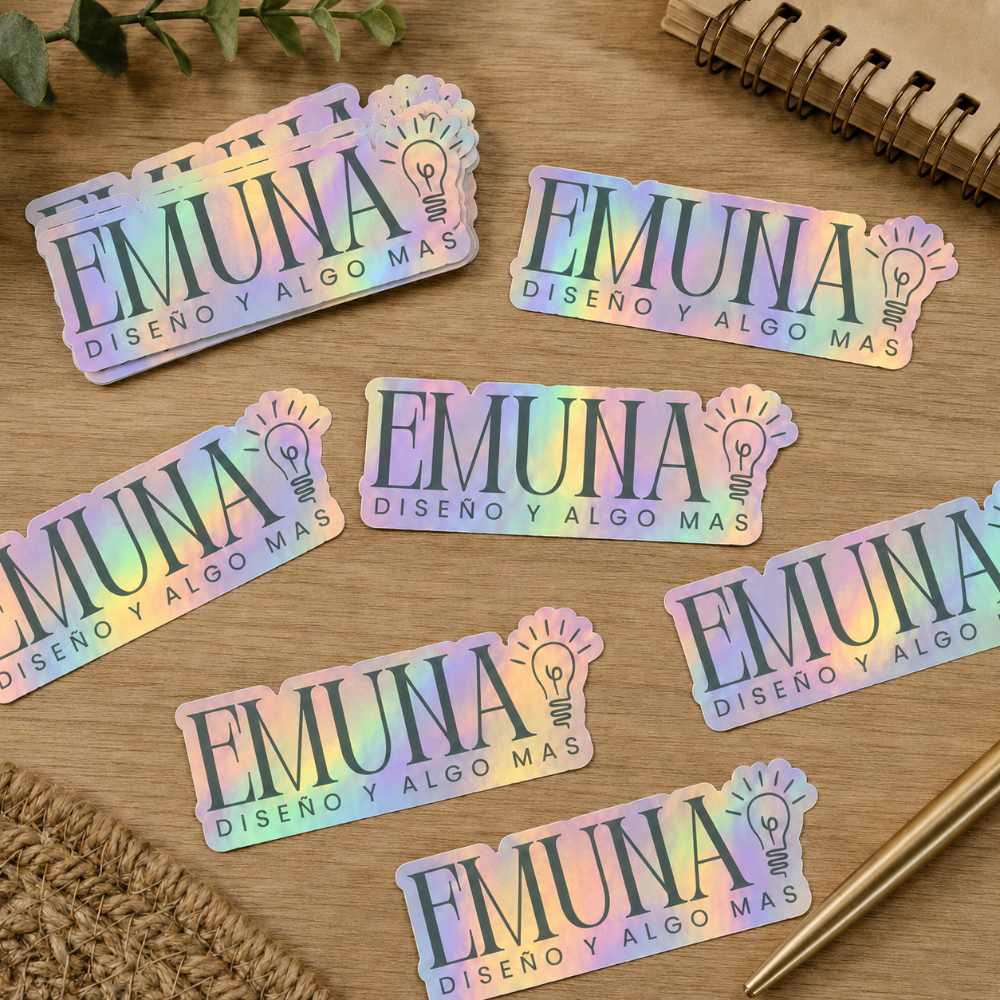 Stickers personalizados 10 cm x 1000 - Holográfico