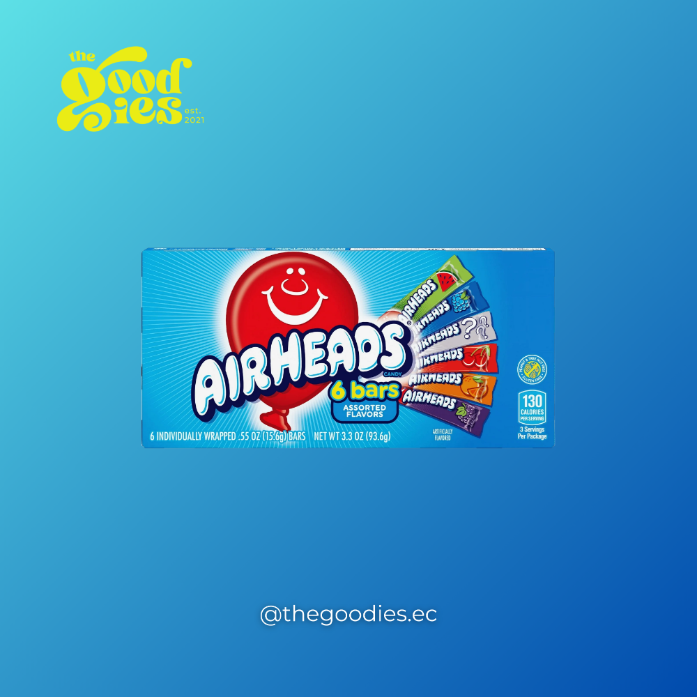Airheads 6 bars assorted