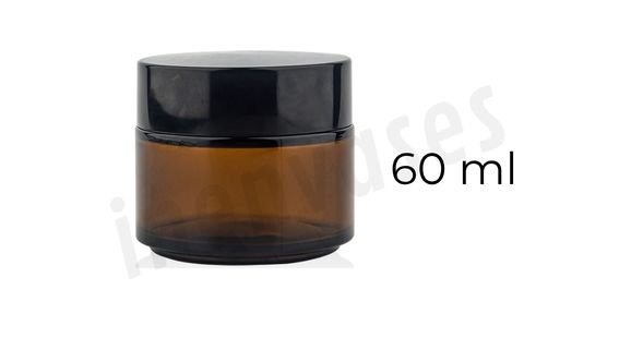 Cremero Ambar 60ml con Tapa Negra + Linner