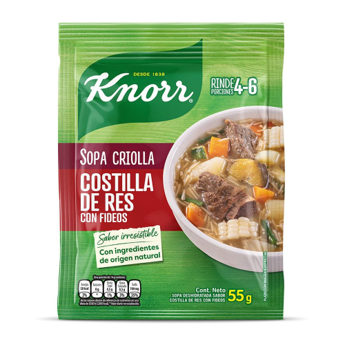 knorr de costilla criollla fideos
