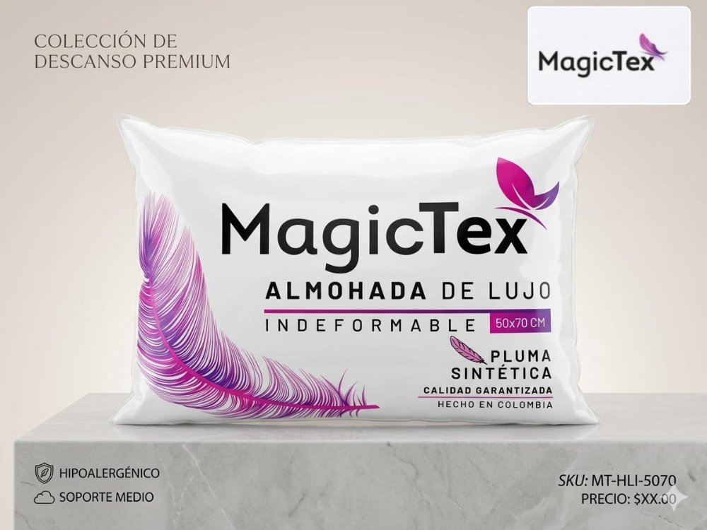 ALMOHADA 50 CM X 70 CM CON CIERRE