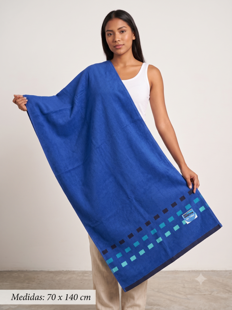 TOALLA CUADRO AZUL