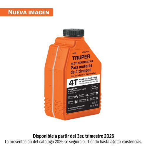 Aceite semi sintético 4tiempos 400ml