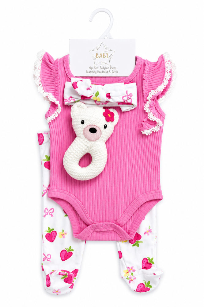 Set de body,short,lado y sonajero 6-9m