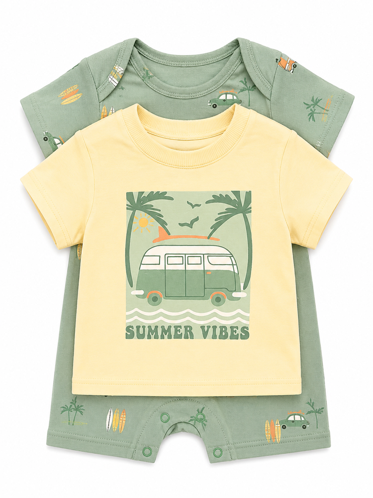 Set de 3 piezas playa hippie 12meses