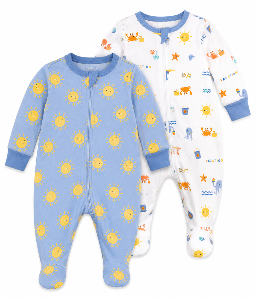 Set de 2 pijamas sol y mar 0-3 meses