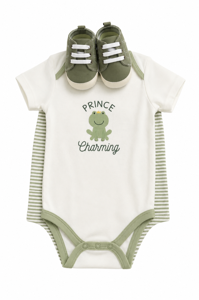Set de body,short y zapato zapo 3-6 meses