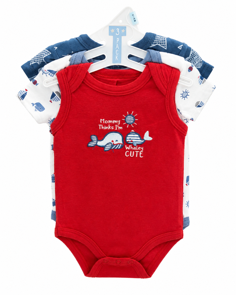 Set 3 mamelucos de mommys Think 0-3 meses