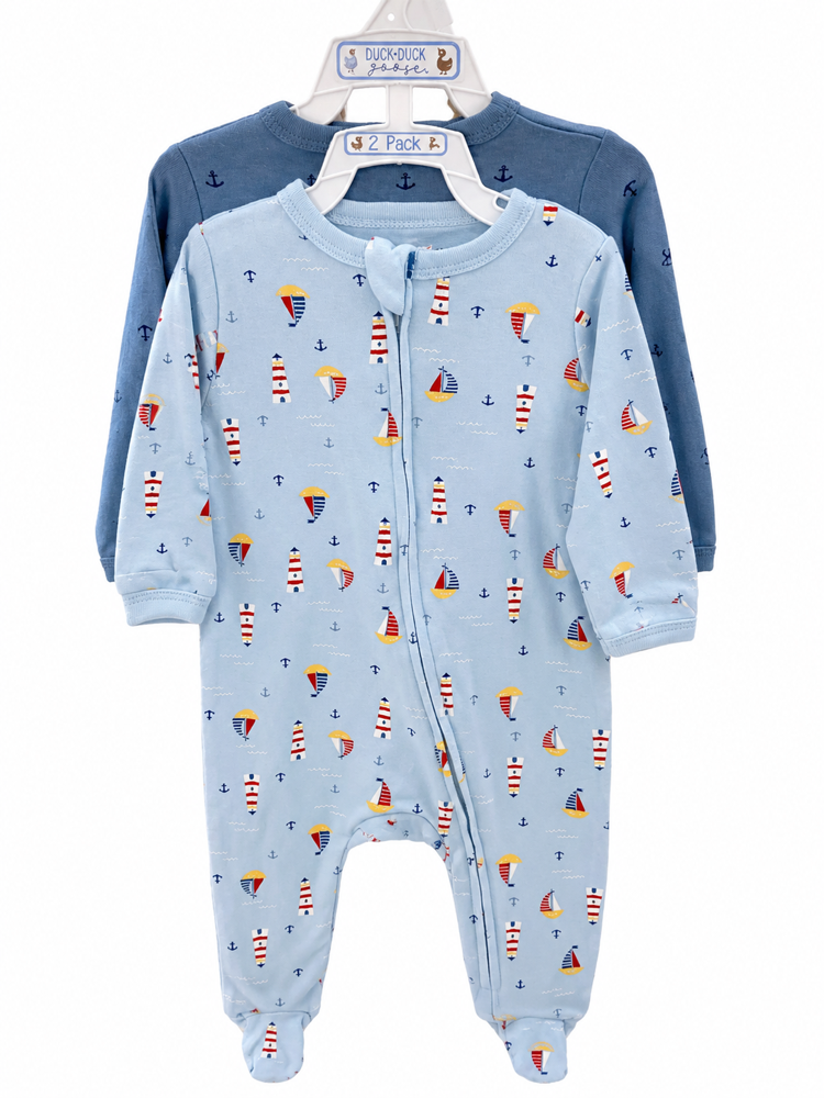 Set de 2 pijamas tema náutico 3-6 meses