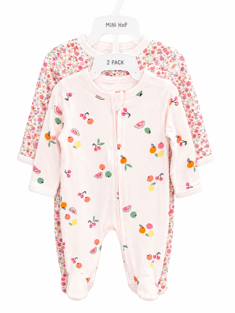 Set de 2 pijamas frutas varias NB meses