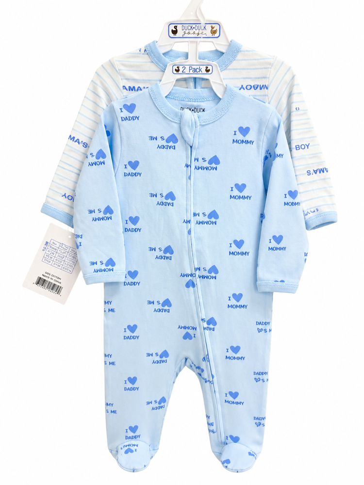 Set de 2 pijamas i love  0-3 meses