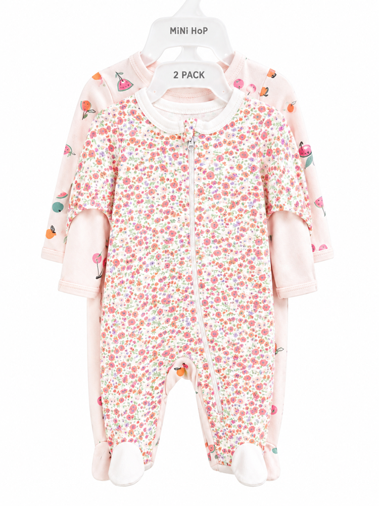 Set de 2 pijamas frutas varias 6 meses