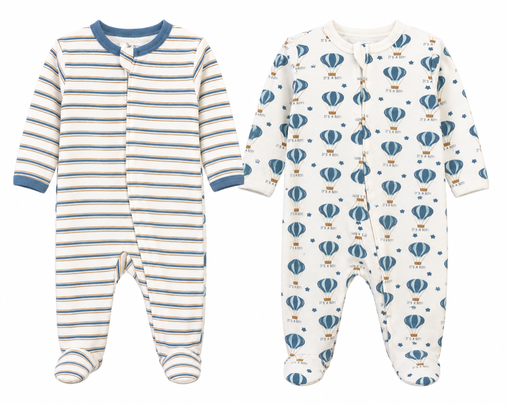 Set de 2 pijamas de globo aerostático 0-3 meses