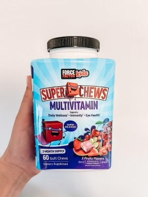 MULTIVITAMINA SUPER CHEWS FRASCO X 60 DULCES CHICLOSOS