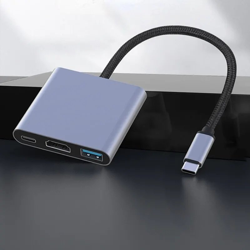 Hub USB-C 3 en 1 DisplayPort USB 3.0 y USB-C